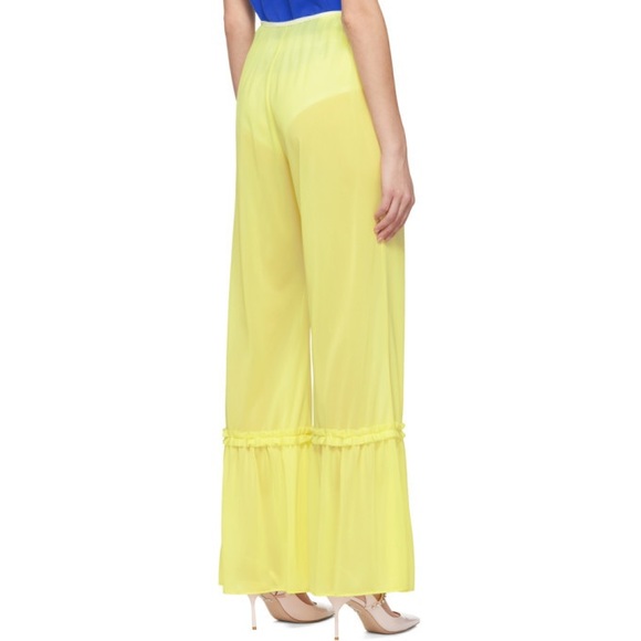 Miu Miu Yellow Ruffle Trousers - Picture 3 of 11